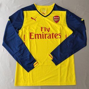 ARSENAL 14-15 AWAY Size L Long Sleeve Christmas Gift Holiday Soccer Jersey